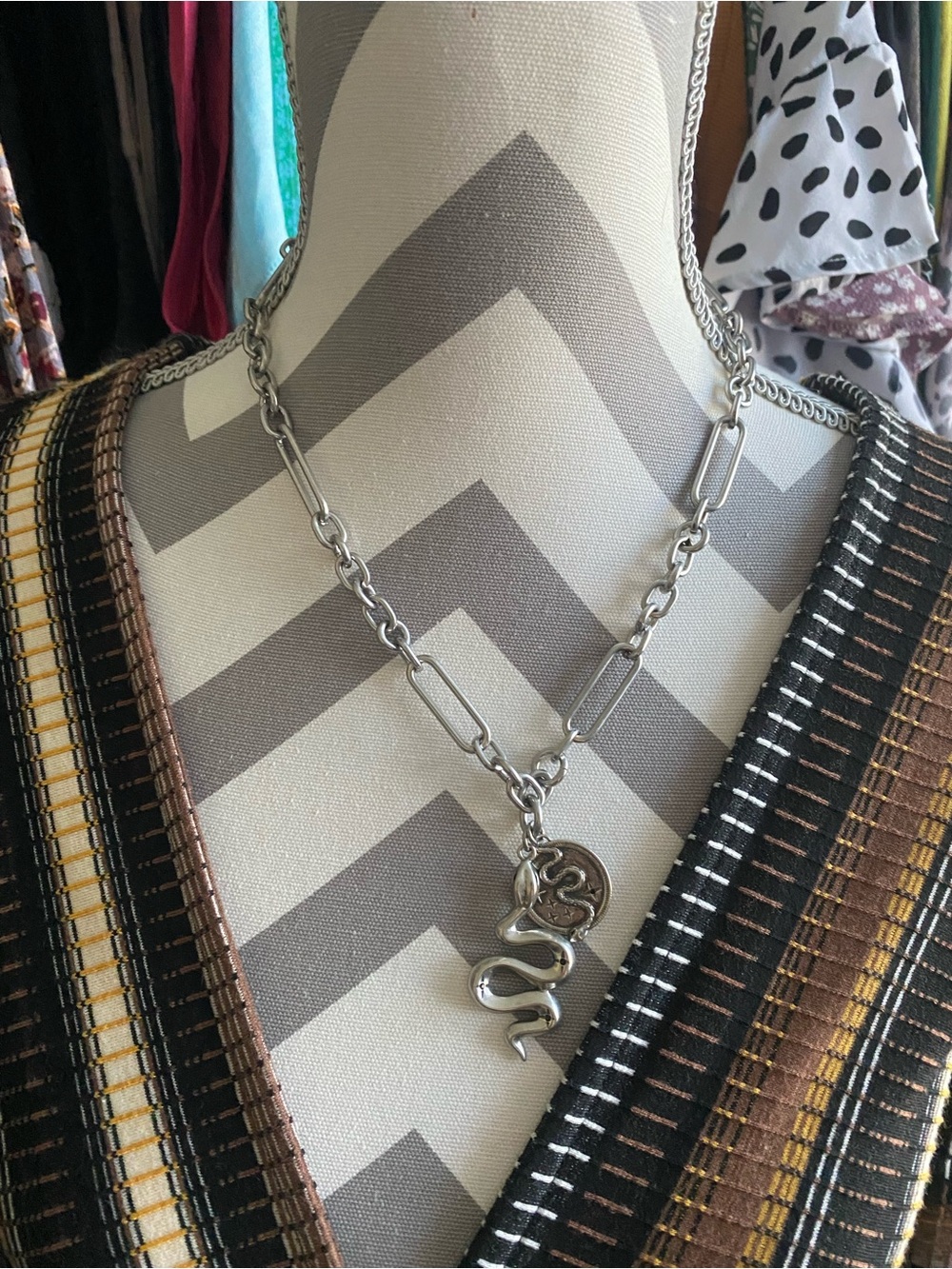 Johnny Was Snake Charm Necklace - Picture 3 of 6